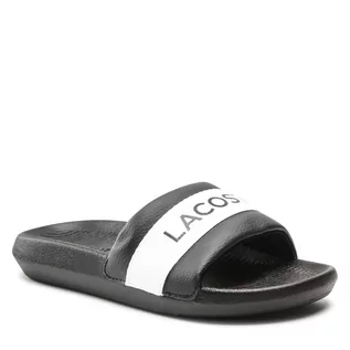 Klapki i japonki damskie - Lacoste Klapki Croco Slide 0721 1 Cfa 7-41CFA0011312 Blk/Wht - grafika 1