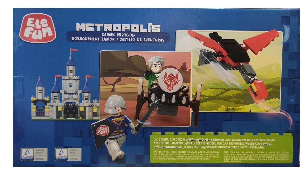 Duzy zestaw Klocki Elefun Metropolis Zamek przygód 749 elementów