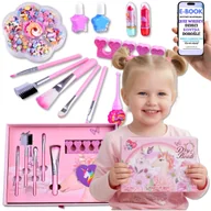 Kosmetyki kąpielowe dla dzieci - Mega Zestaw Makijażowy DLA DZIECI Kuferek, Kosmetyki, Koraliki, Lusterko Makijaż Dla Dziecka Córki Dziewczynki Wnuczki + EBOOK-2 - miniaturka - grafika 1