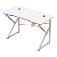 Biurka gamingowe - Biurko Gamingowe Rgb Stolik Biurowy Gracza Led z Pilotem Carbon Huzaro - miniaturka - grafika 1