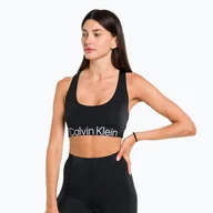 Bielizna sportowa damska - Biustonosz fitness Calvin Klein Medium Support black beauty - miniaturka - grafika 1