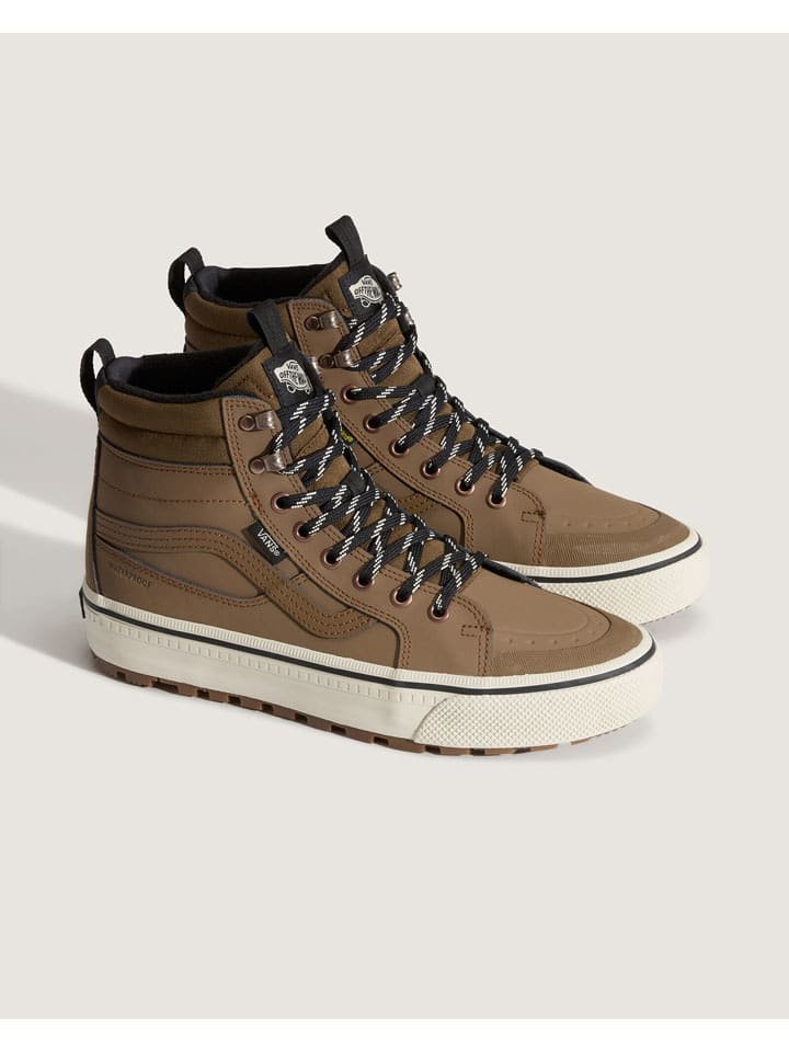 Vans Skórzane sneakersy w kolorze beżowym