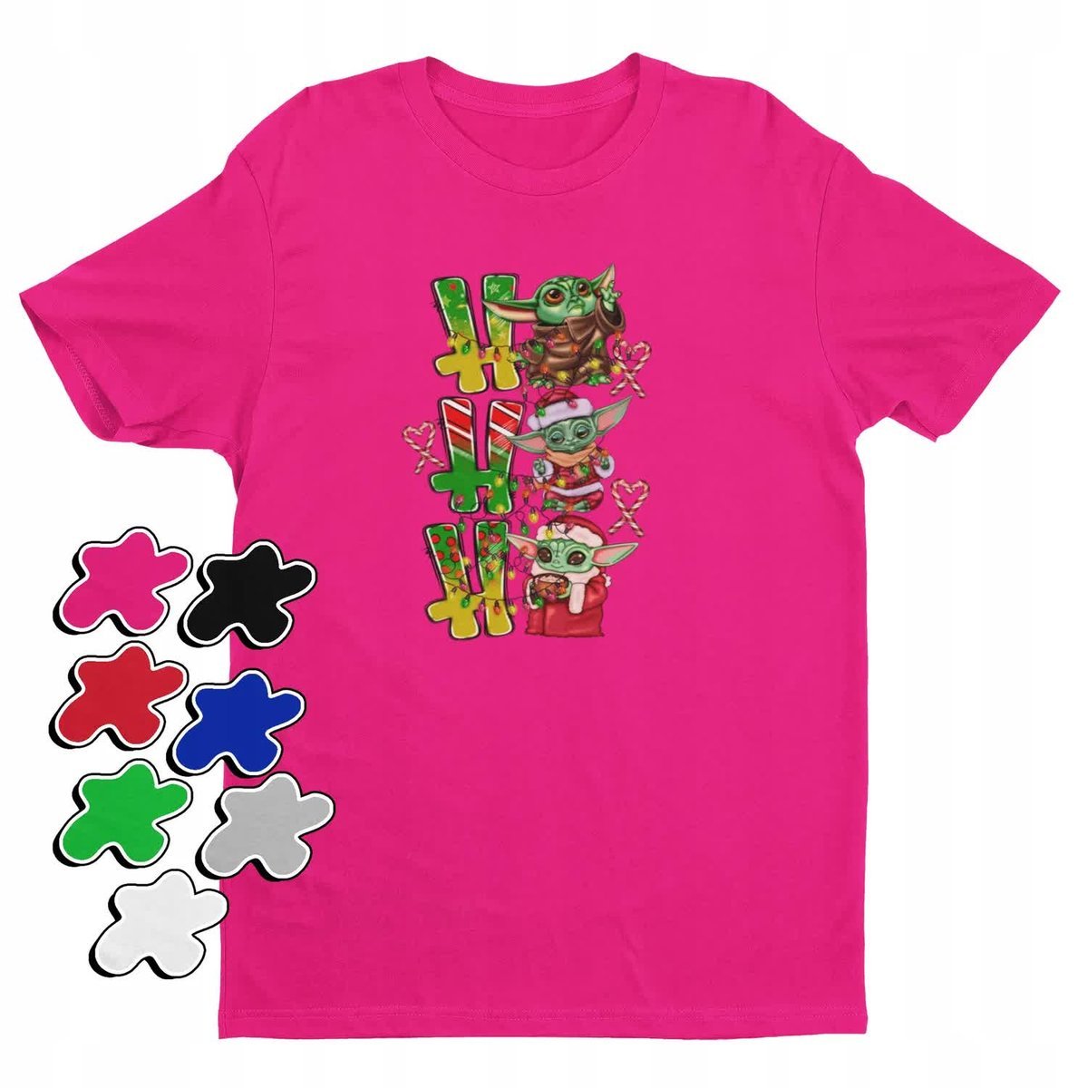 Koszulka T-Shirt Dziecięca Z Nadrukiem Grinch Święta Prezent -M 134-140