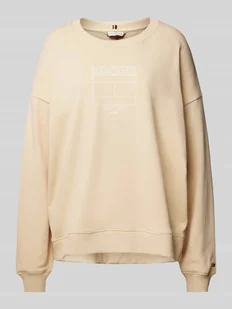 Bluza oversized z okrągłym dekoltem - Bluzy damskie - miniaturka - grafika 1