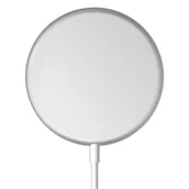 Ładowarki do telefonów - Crong Ładowarka indukcyjna MagSpot Wireless Charger MagSafe 15W Srebrny - miniaturka - grafika 1