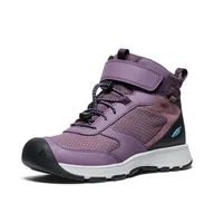 Buty dla chłopców - KEEN Skua Mid wodoodporne buty turystyczne, czarne, śliwkowe/śliwkowe, idealne, rozmiar 48, Czarna śliwka idealna, 13 UK - miniaturka - grafika 1