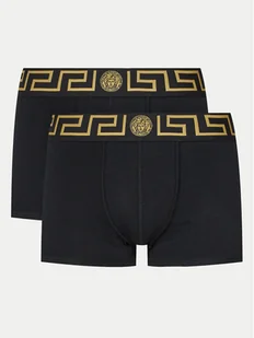 Versace Komplet 2 par bokserek AU10181 Czarny - Majtki męskie - miniaturka - grafika 1