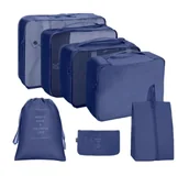 Kosmetyczki, organizery i kuferki - Zestaw podróżny 7 szt kosmetyczek saszetek organizerów KS41WZ4 - miniaturka - grafika 1