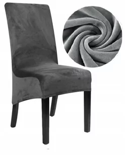 POKROWIEC krzesło SKOŚNE XXL ciemny SZARY WELUR - Pokrowce na meble POKROWIEC krzesło SKOŚNE XXL ciemny SZARY WELUR - Pokrowce na meble - miniaturka - grafika 1
