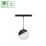 Lampy sufitowe - SYSTEM SHIFT - GLOBE P oprawa kula zwis na szynoprzewód 100 (850mm kabel) 5W 165st czarna SPECTRUM - miniaturka - grafika 1