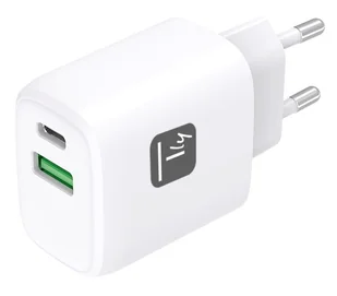 Techly IPW-USB-20WAC ładowarka do urządzeń przenośnych Uniwersalne Biały Prąd przemienny Szybkie ładowanie Wewnętrzna - Ładowarki do telefonów - miniaturka - grafika 1