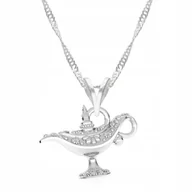 Łańcuszki - Łańcuszek srebrny naszyjnik 925 Lampa Alladyna - miniaturka - grafika 1