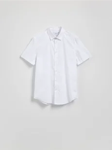 Reserved - Koszula slim fit w drobny wzór - biały - Koszule męskie - miniaturka - grafika 1