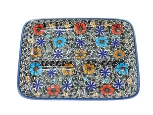 Ceramiczny talerz dzielony Ceramika Bolesławiec - Dekoratorstwo Ceramiczny talerz dzielony Ceramika Bolesławiec - Dekoratorstwo - miniaturka - grafika 1