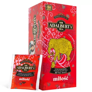 Sir Adalbert's Miłość - Strawberry Black Tea 20szt - Herbata - miniaturka - grafika 1