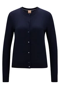 BOSS Damski sweter kardiganowy, niebieski (Open Blue), L (DE) - Swetry damskie - miniaturka - grafika 1