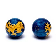 Akcesoria do masażu - Kule do masażu z symbolem YELLOW DRAGON niebieskie (4 cm) - miniaturka - grafika 1