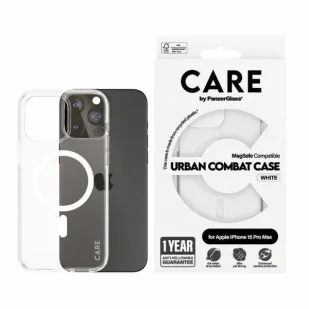 Etui CARE by PanzerGlass Urban Combat Case MagSafe na iPhone 15 Pro Max - białe - Etui i futerały do telefonów - miniaturka - grafika 1
