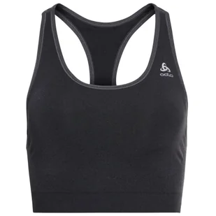 Biustonosz sportowy damski Odlo SEAMLESS MEDIUM z Ceramicool czarny - Bielizna sportowa damska - miniaturka - grafika 1