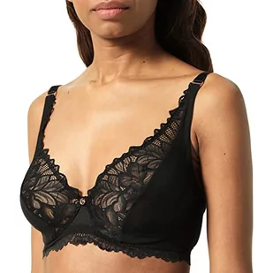 Wonderbra Damski biustonosz Tribal Mix bez wyściółki, czarny, 34DD - Biustonosze - miniaturka - grafika 1