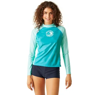 Regatta Damski Rashguard Long Sleeve Niebieski, Rozmiar: 40 - Stroje kąpielowe - miniaturka - grafika 1