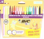 Flamastry - Flamastry Kids Couleur pastel 18 kolorów BIC - miniaturka - grafika 1