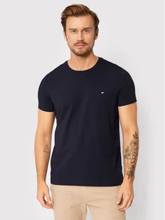 Tommy Hilfiger T-Shirt Core Stretch MW0MW27539 Granatowy Slim Fit - Koszulki męskie - miniaturka - grafika 1