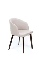 Krzesła - Flavio 2 krzesło tapicerowane bukowe beżowe nogi kolor orzech - miniaturka - grafika 1