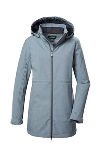 killtec Damska kurtka softshellowa Parka/Softshell z odpinanym kapturem KOW 95 WMN SFTSHLL PRK, szara melanżowa, 40, 41803-000 - Kurtki damskie - miniaturka - grafika 1