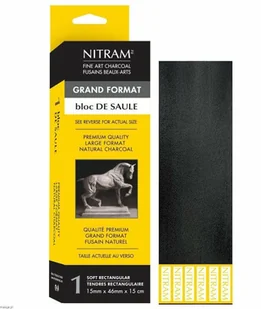 Nitram Węgiel Rysunkowy Natur. 15X46Mm   - 1Szt - Kredki, ołówki, pastele i pisaki - miniaturka - grafika 1