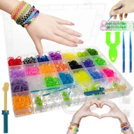 Biżuteria dla dzieci - Gumki Zestaw do Robienia Bransoletek 4400 szt DIY KRUZZEL - miniaturka - grafika 1