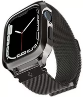 Akcesoria do smartwatchy - Spigen Etui z paskiem Metal Fit Pro do Apple Watch 8/7 45mm / SE2/6/SE/5/4 44mm, grafitowe - miniaturka - grafika 1