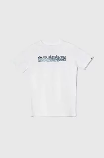 Koszulki dla chłopców - Quiksilver t-shirt bawełniany dziecięcy OMNIFILLYTH kolor biały z nadrukiem - grafika 1
