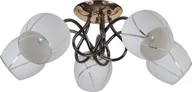 Lampy sufitowe - Linda lampa sufitowa 5-punktowa złota/czarny chrom LPX0213/5 - miniaturka - grafika 1