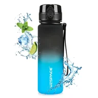 Shakery i bidony sportowe - Butelka na wodę sportowa na trening 500ml Bidon z Tritanu czarno-niebieski / Uzspace - miniaturka - grafika 1