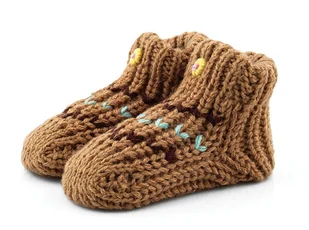 Ciepłe babcine skarpetki niemowlęce na chłodne dni NA PREZENT r. 0-6 m-cy - Moda i Uroda OUTLET - miniaturka - grafika 1