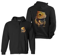 Bluzy dla dziewczynek - Bluza dziecięca rozpinana z kapturem agama brodata 116 5made - miniaturka - grafika 1