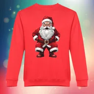 Bluzy męskie - Bluza uniwersalna standardowa z nadrukiem Mikołaj czerwona rozmiar 2XL Święta Boże Narodzenie - miniaturka - grafika 1