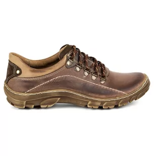 Buty trekkingowe męskie skóra 700 brązowe - Komodo - Buty trekkingowe męskie - miniaturka - grafika 1