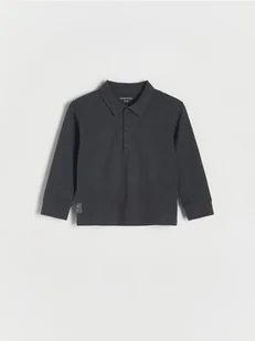 Reserved - Bawełniana koszulka longsleeve - ciemnoszary - Bluzki dla niemowląt - miniaturka - grafika 1