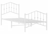 Łóżka - Białe metalowe łóżko pojedyncze 80x200 cm S8-N11 - miniaturka - grafika 1