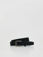 Paski - Reserved - Gładki pasek z klamrą - czarny - miniaturka - grafika 1