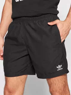 Kąpielówki męskie - Adidas Szorty kąpielowe adicolor Essentials Trefoil H35499 Czarny - grafika 1