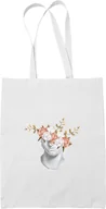 Torebki damskie - Torba Biała kwiaty W Doniczce 4 - miniaturka - grafika 1