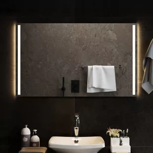 vidaXL Lustro łazienkowe z LED, 100x60 cm - Lustra - miniaturka - grafika 1