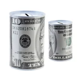 Skarbonki - Elegancka metalowa skarbonka Adi 8x12,5 cm – dekoracja i oszczędności - miniaturka - grafika 1