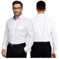 Koszule męskie - Koszula Męska Regular Biała Klasyczna Welcome Długi Rękaw 53/54B Kieszeń - miniaturka - grafika 1