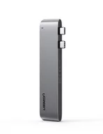 Adaptery i przejściówki - UGREEN Adapter 6 w 2 UGREEN CM251 Hub USB-C dla MacBook Air Pro szary) - miniaturka - grafika 1