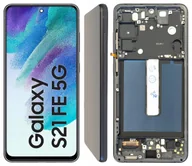 Części serwisowe do telefonów - WYŚWIETLACZ EKRAN LCD DO SAMSUNG GALAXY S21 FE 5G INCELL RAMKA GRAFITOWA - miniaturka - grafika 1
