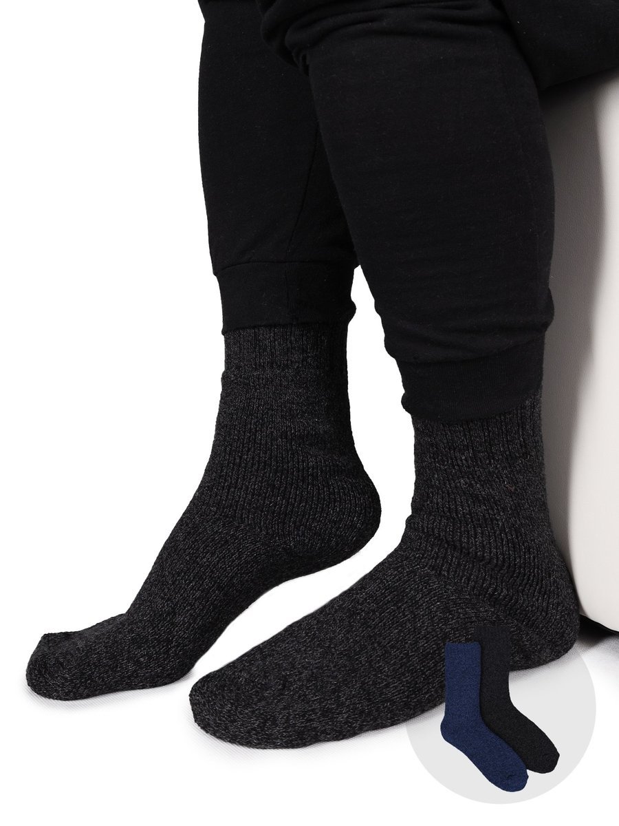 Skarpety męskie zimowe ciepłe z dodatkiem wełny 2PAK 43-46 YOCLUB